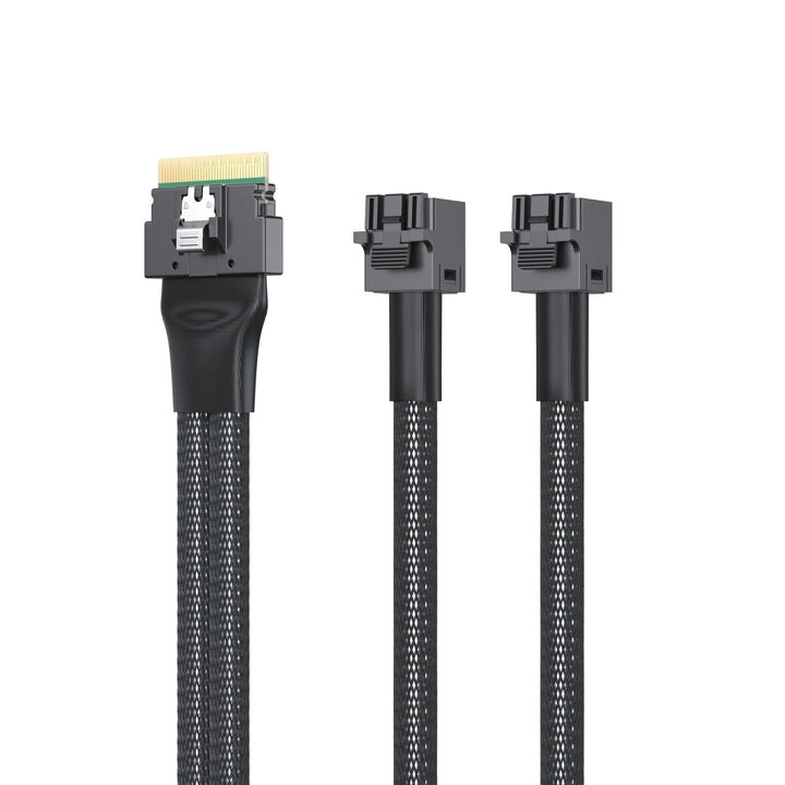 SlimSAS 8i to 2x Minisas HD, SFF-8654 74Pin to 2x SFF-8643 Cable, 0.8m(2.6ft) 0.8M 8654 - 2x 8643 8i