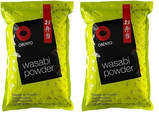 Obento Wasabi Meerretichpulver, 1000 gramm (Packung mit 2) Wasabi 1 kg (2er Pack), Wasabi 1 kg (2er