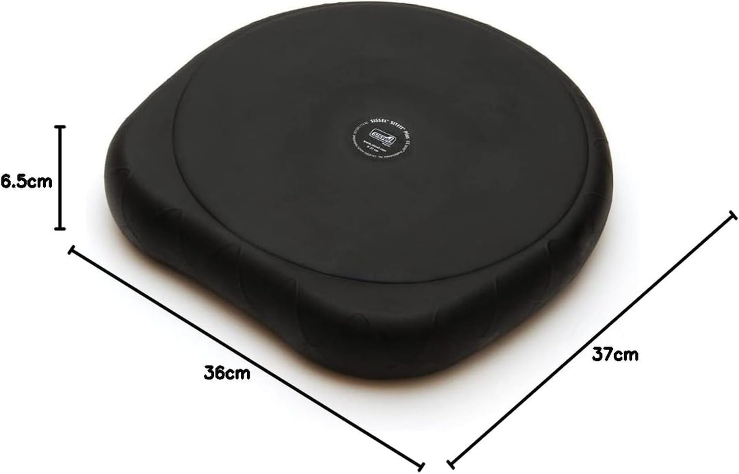 SISSEL SITFIT Plus, Luftgefülltes Sitzkissen, Balance und Sitzhaltung , Ø 37 cm, schwarz Schwarz Sin