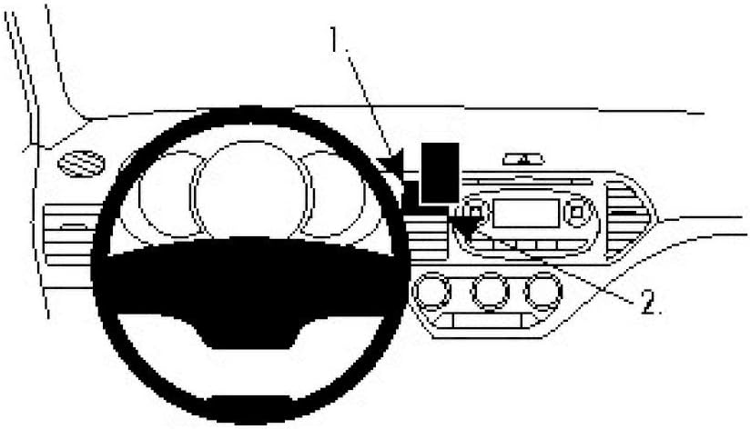 Brodit 854691 ProClip Halterung, schwarz