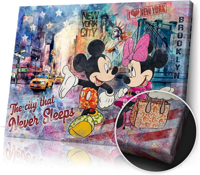 Artmazing | Mickey und Minnie Maus Bild | Mickey Maus Bild | Coole Wandbilder Wohnzimmer | Bild Minn