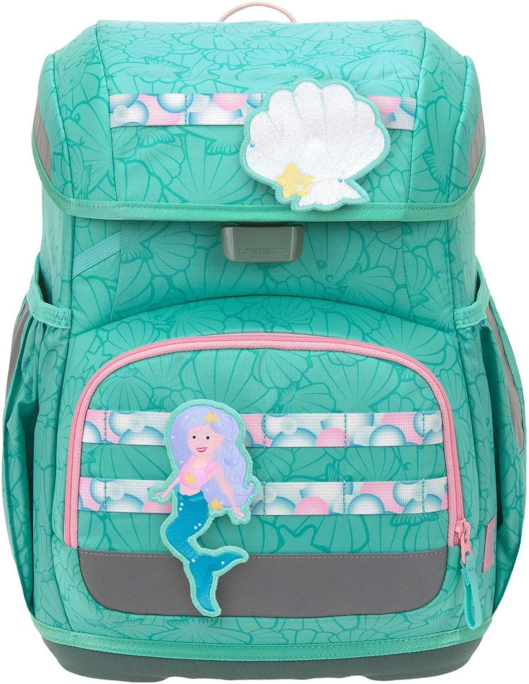 LÄSSIG Schulranzen Regenhülle Light Unique School Set 7-teilig Seashell turqouise türkis