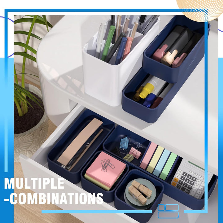 Stapelbares Schubladen-Organizer-Set, verschiedene Grössen, Schreibtisch-Schubladen-Organizer, Ablag