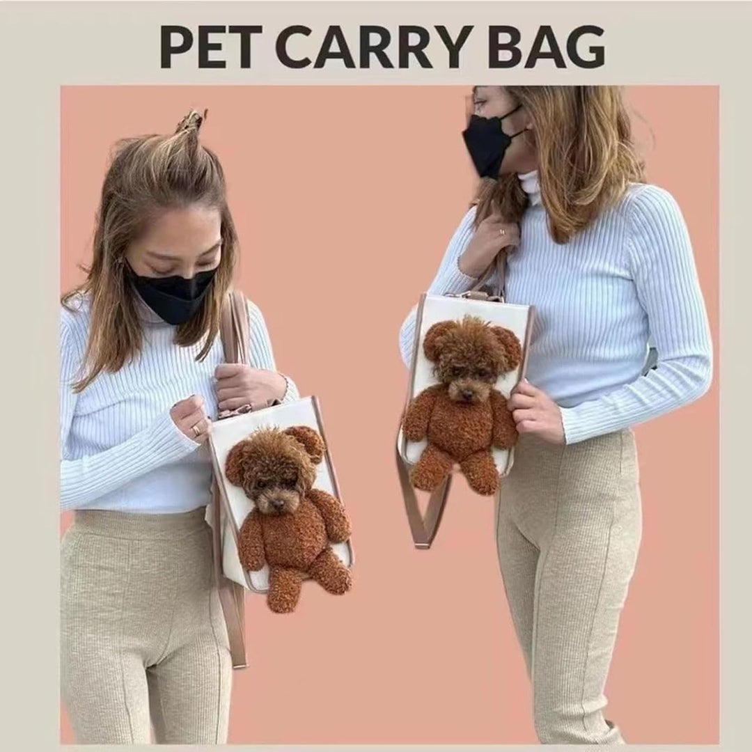 Haustiertaschen für Reisen, PU-Leder, Hundetragetasche, multifunktionale atmungsaktive Katzentasche,