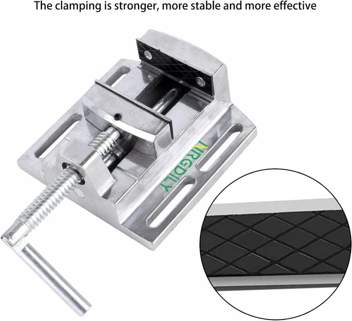 NRGDILY Bohrmaschinen-Schraubstock, Klemme für Bohrer, Säulenbohrer, Fräsmaschinen, Einstellung 4 Zo