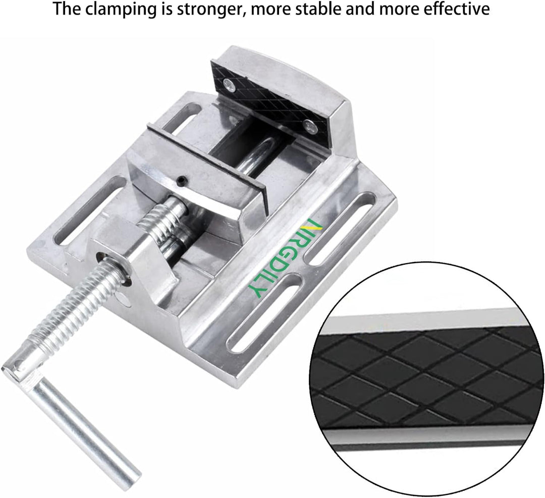 NRGDILY Bohrmaschinen-Schraubstock, Klemme für Bohrer, Säulenbohrer, Fräsmaschinen, Einstellung 4 Zo