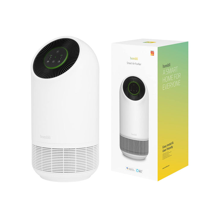 Hombli Smart Air Purifier mit 3 Lagen-Filterung, HEPA 13, Luftreiniger, ultraleise, App-, Sprachsteu