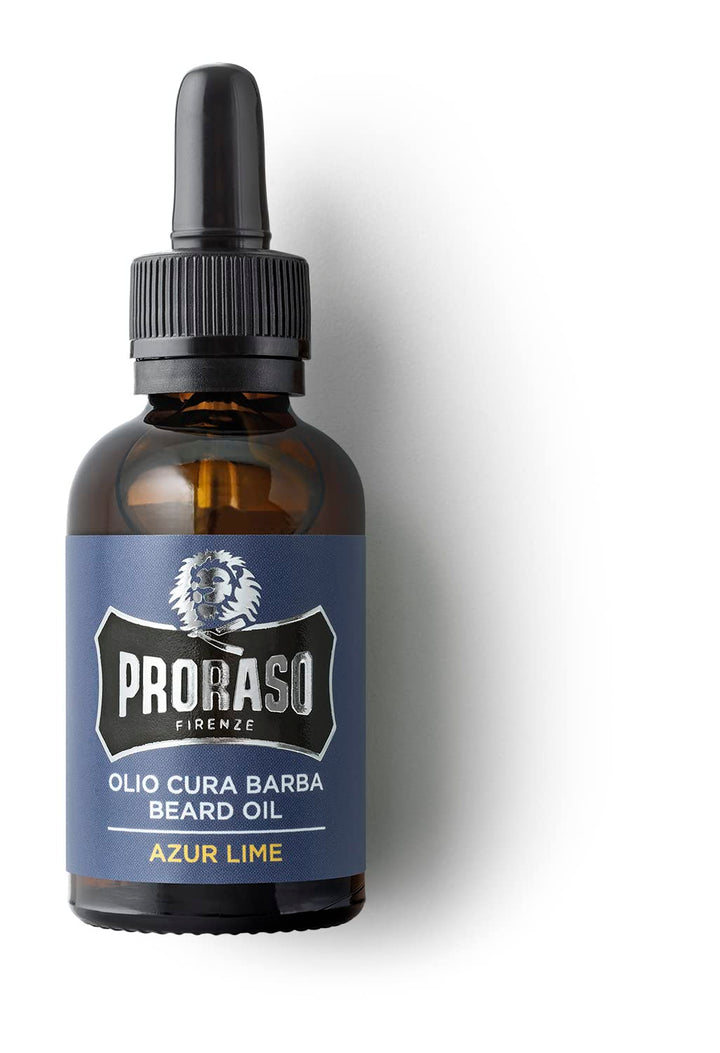 Proraso Beard Oil Cypress &amp; Vetyver 30ml &amp; Beard Oil Azur Lime, 30 ml Bundle mit Beard Oil, Azur Lim