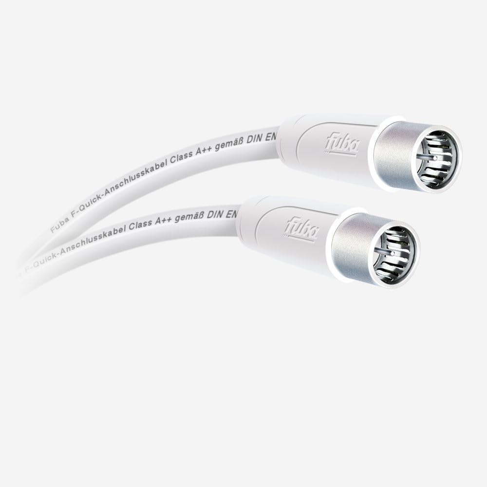 Fuba AFQ 500 Antennenkabel 5m weiss - 4-fach geschirmt 130dB - HDTV UHD 4K 8K - F-Anschlusskabel Koa