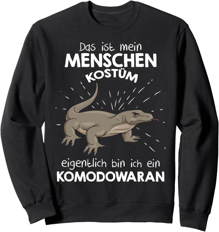 Mein Menschen Kostüm Bin ich ein Komodowaran, Halloween Sweatshirt