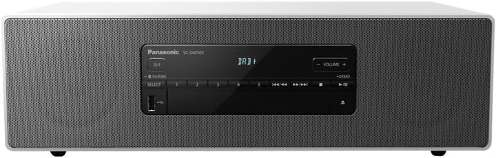 Panasonic SC-DM502 Premium Stereoanlage mit DAB+ und Bluetooth-Verbindung, weiss, weiss