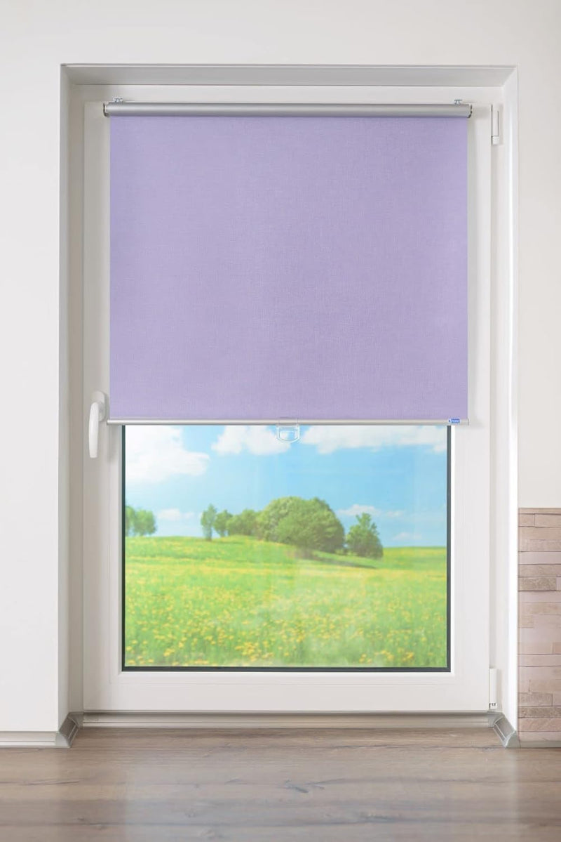 Springrollo/Mittelzugrollo mit modernen Struktur Stoff Lavendel, 70 cm x 200 cm (B x L) Lavendel 70