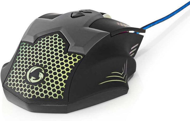 NEDIS Gaming Mouse - Verdrahtet - 800/1200 / 1600/2400 DPI - Einstellbar DPI - Anzahl Knöpfe: 7 - Re
