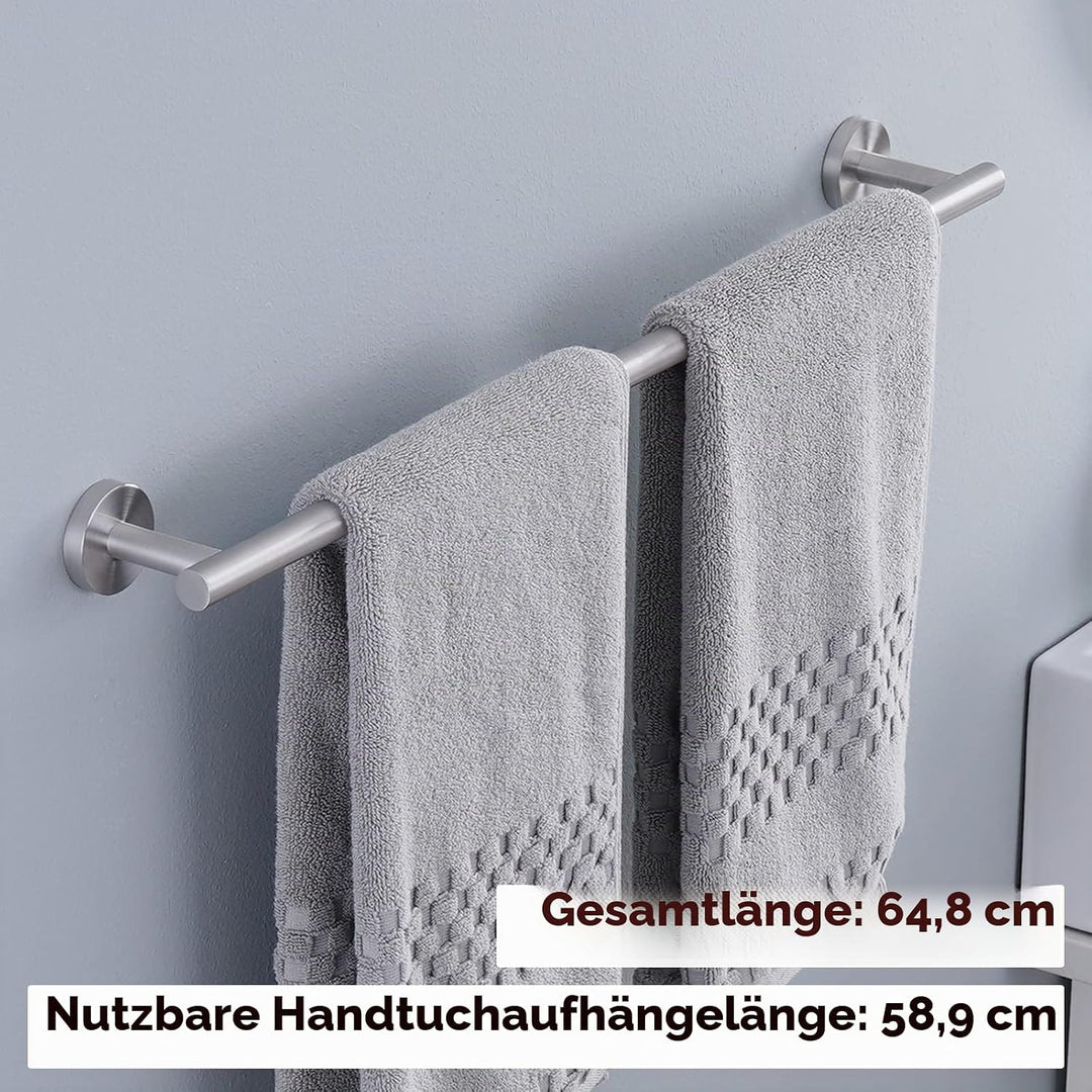 KES Handtuchhalter 65CM Handtuchstange Edelstahl SUS304 Badetuchhalter Badezimmer Handtuch Halter Du