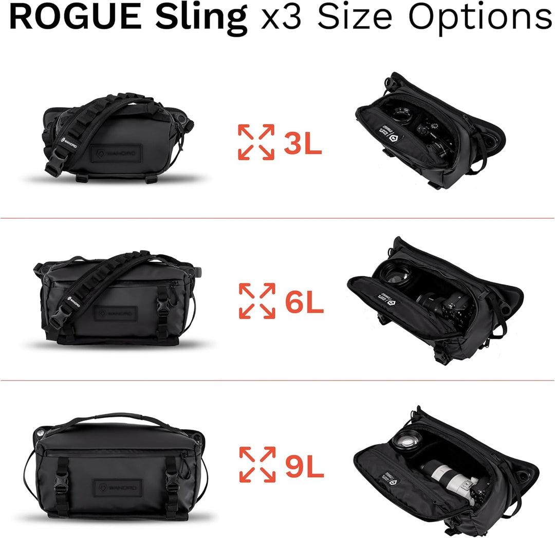 WANDRD Rogue Sling 3L Bag - Leichte, verstellbare, wetterfeste Kamera & Everyday One Strap Sling Bag