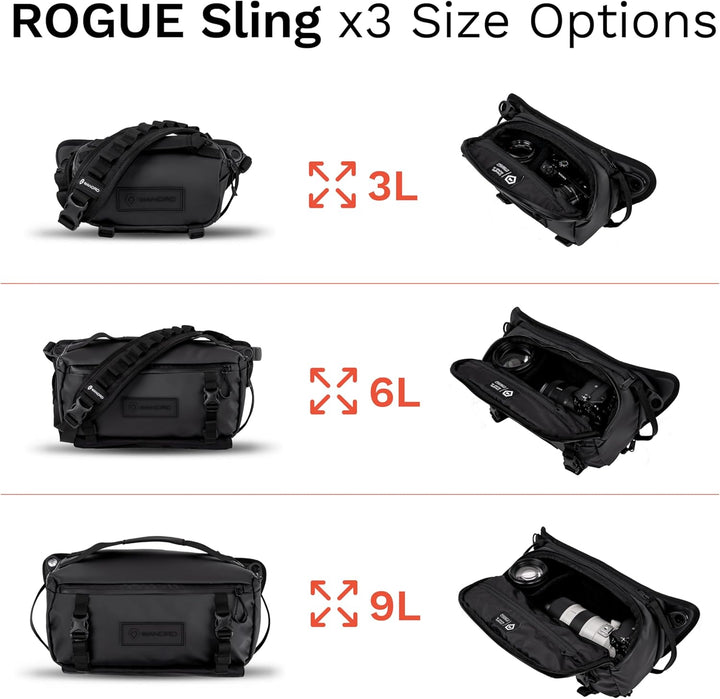 WANDRD Rogue Sling 3L Bag - Leichte, verstellbare, wetterfeste Kamera & Everyday One Strap Sling Bag