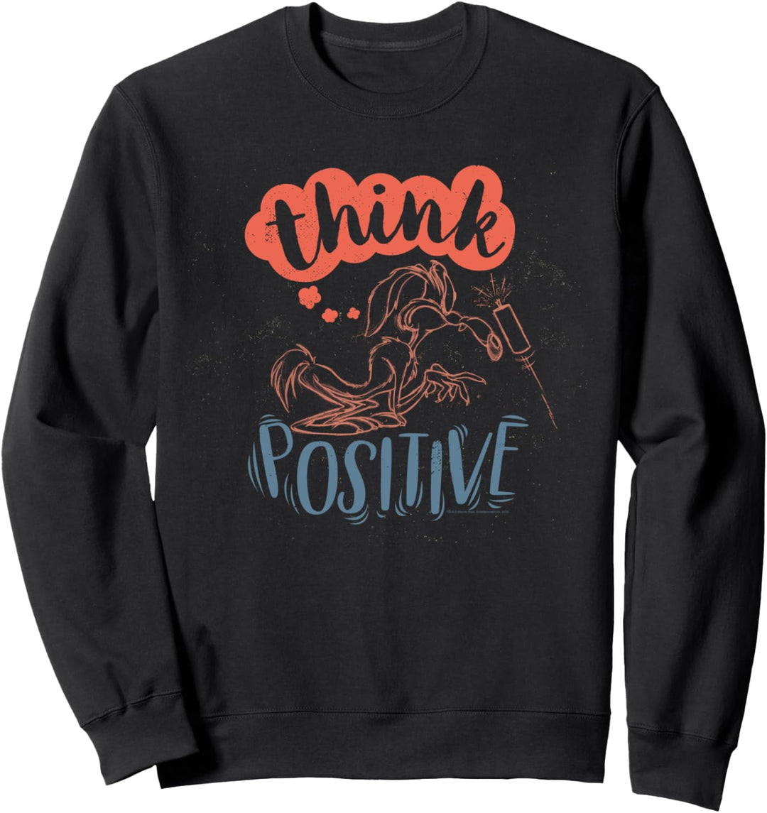 Looney Tunes Wile E. Coyote Think Positive Sweatshirt