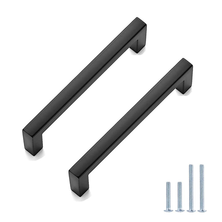 Goldenwarm 15 Pack schwarz Stainelss Stahl Küche Schrank quadratisch Schublade Pull Knöpfe Türgriffe