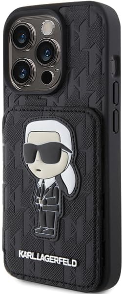 CG MOBILE Karl Lagerfeld Saffiano Hartschale mit Kartenfach für iPhone 15 Pro