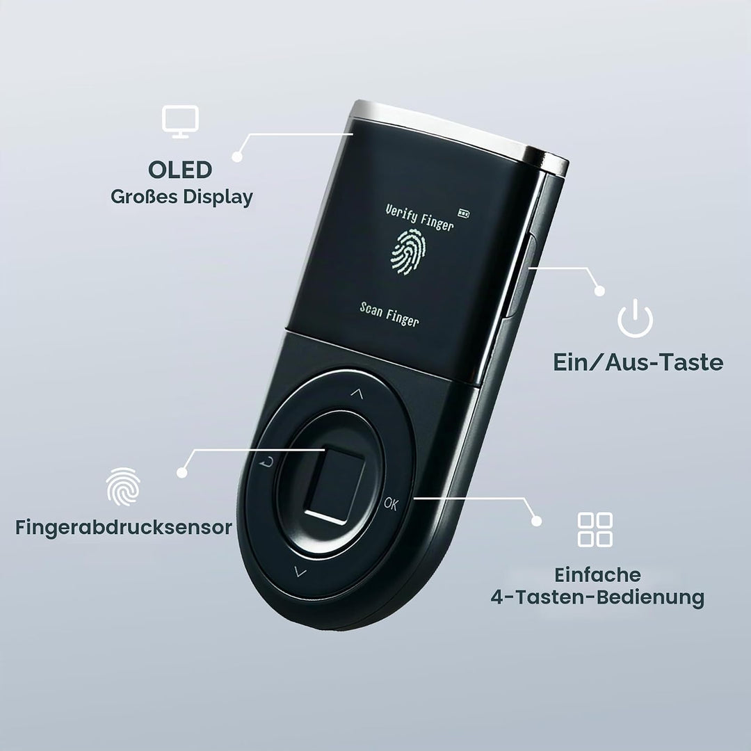 D'CENT Biometrisch Geldbörse-Kryptowährung Hardware Geldbörse-Bluetooth-Unterstützung für mehrere Mü