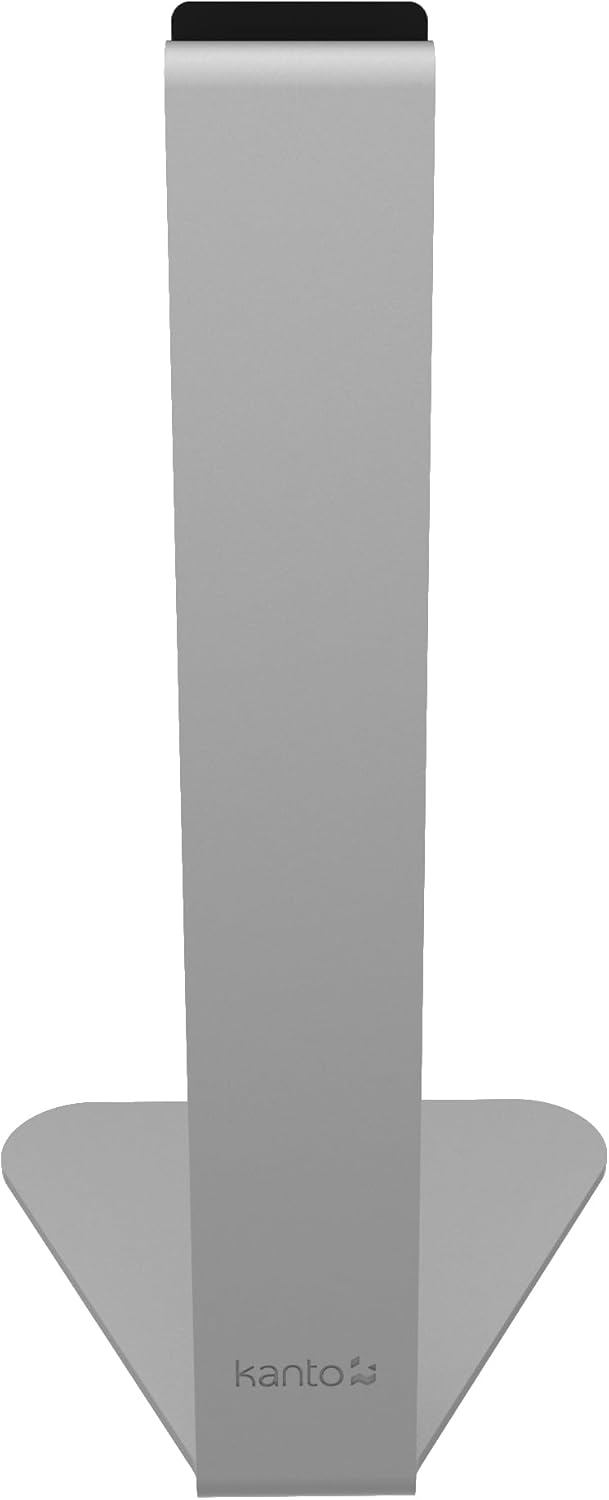Kanto H1S Universal Headphone Stand with Curved Silicone Padding | Silver, Silver