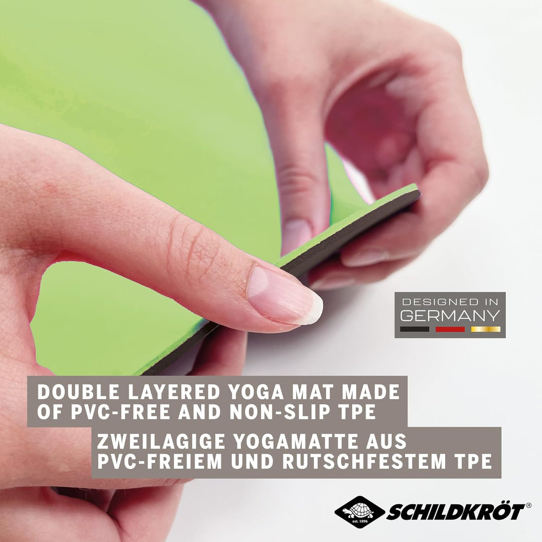 Schildkröt® Fitness Yogamatte BICOLOR, PVC-freie, zweifarbige Yogamatte, hochwertig strukturierte Ob