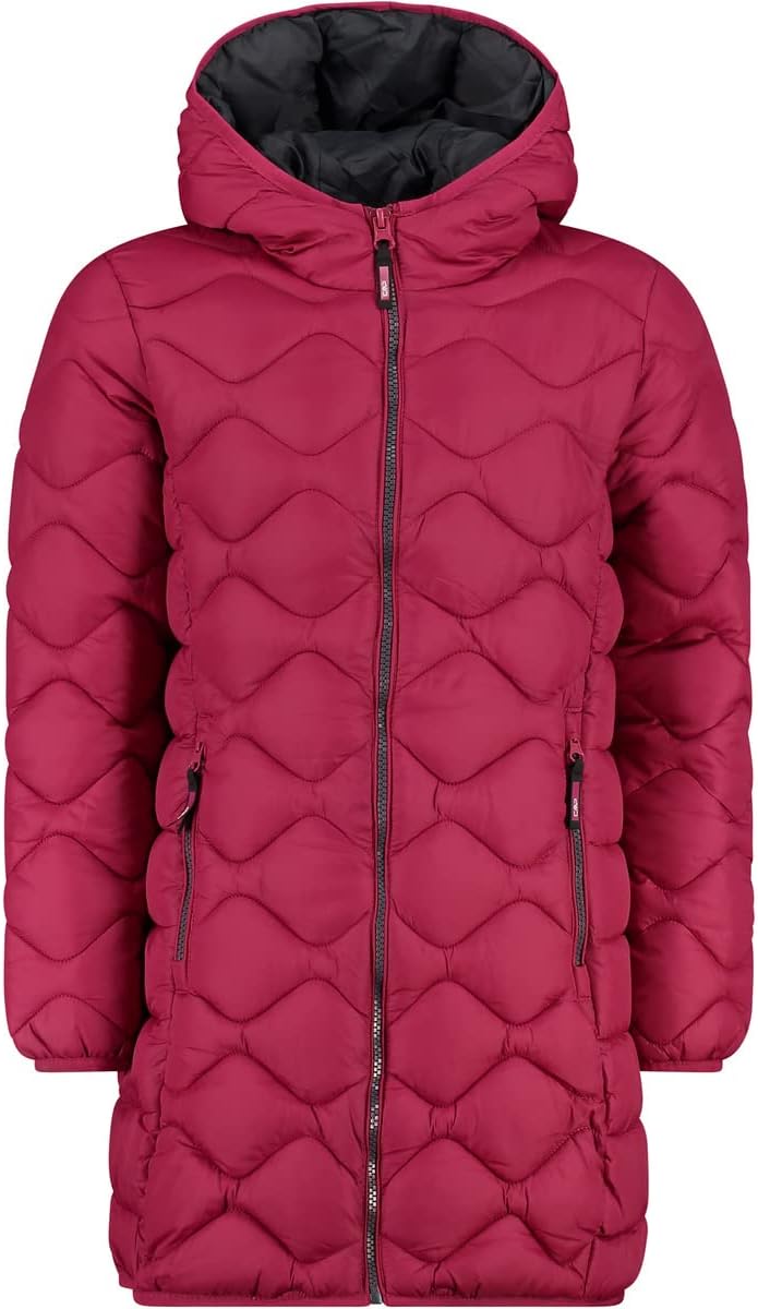 CMP Mädchen Kindermantel mit Fester Kapuze Coat 98 Sangria, 98 Sangria