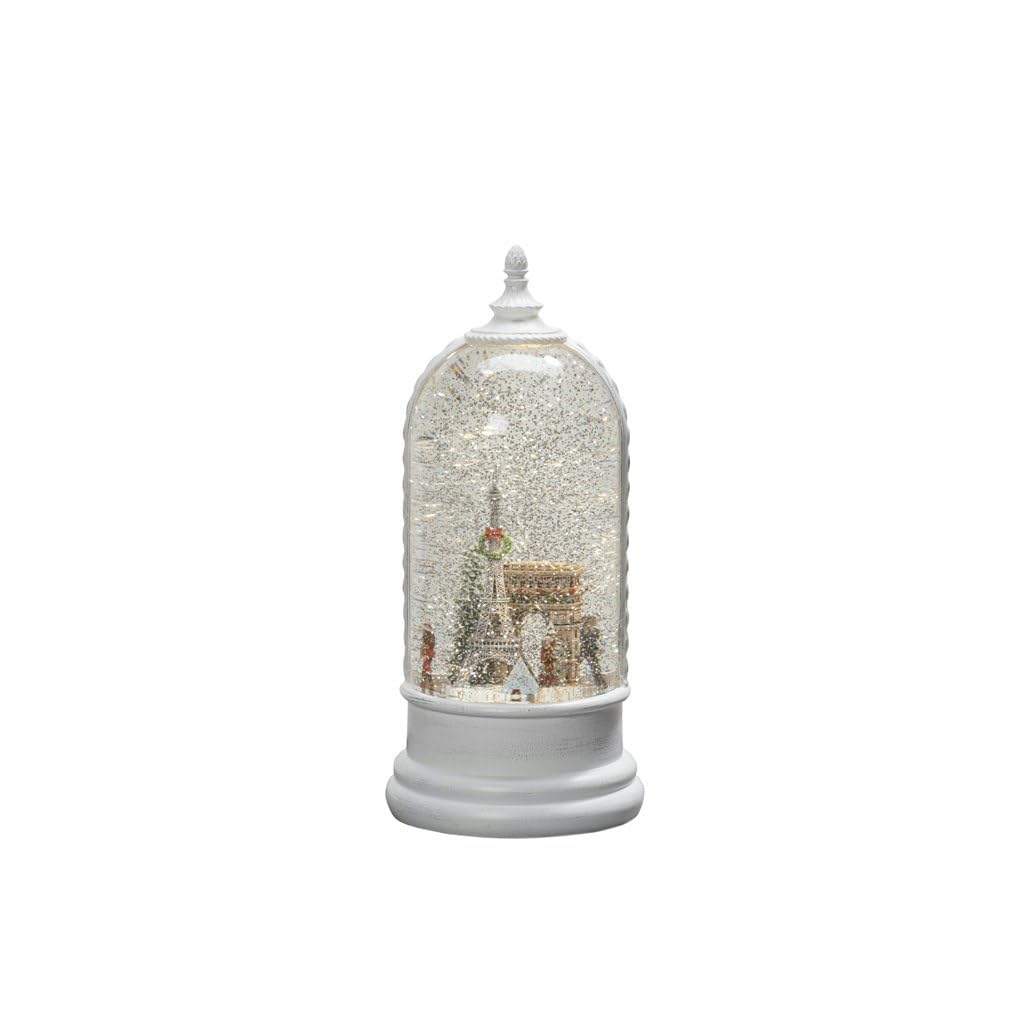 Konstsmide LED Wasserlaterne, weiss, Paris Szene", rotierend, mit an/aus Schalter, 5h Timer, 1 warm
