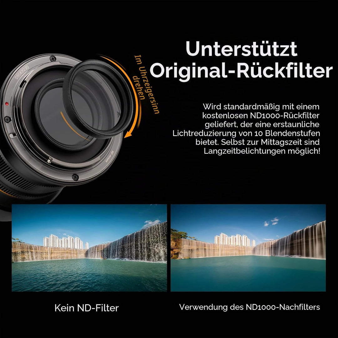 Brightin Star 9 mm F5.6 Full FrameUltra Weitwinkel Manuelles Prime-Objektiv, passend für Canon RF-Mo