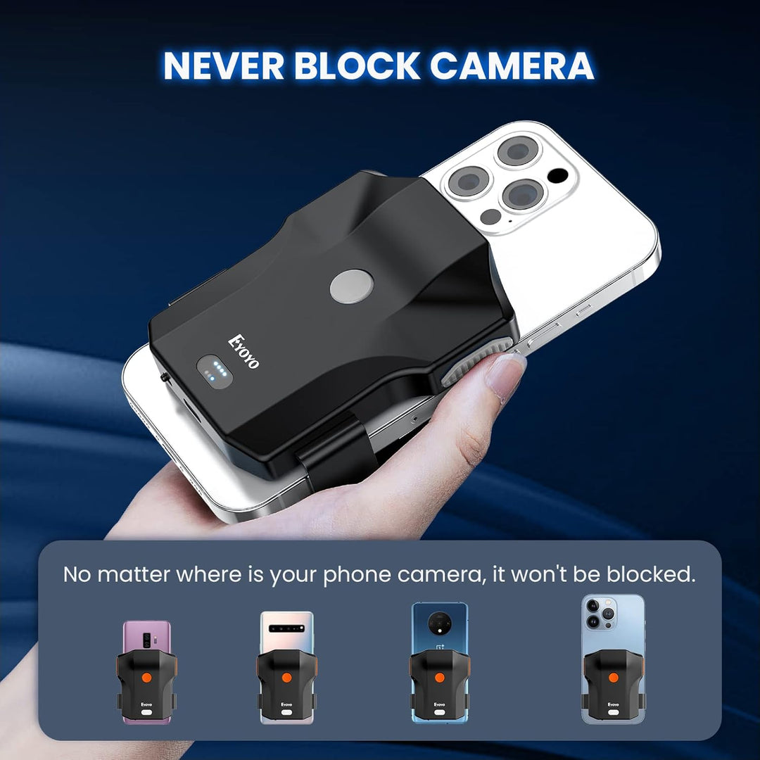 Eyoyo Barcode Scanner Bluetooth 1D 2D QR Rückenklammer Handscanner 2.4G Wireless, 10 Stunde Arbeitze