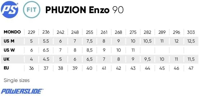 Powerslide Inline Skate Phuzion Enzo BW 90, für Fitness, für Damen und Herren 5, 5