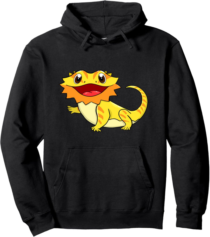 Bartagame Bartagamen Reptilien Eidechse Haustier Tier Schwar Pullover Hoodie