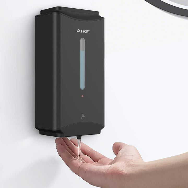 AIKE Kommerzielle Wandhalterung Automatischer Flüssigseifenspender Edelstahl-Finish 1100ml Grosses F