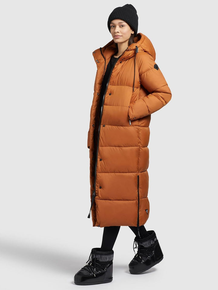 khujo Giesa Frauen Wintermantel schwarz Basics, Casual Wear, Streetwear S braun, S braun