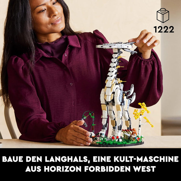 LEGO 76989 Horizon Forbidden West: Langhals Modellbausatz, Set für Erwachsene mit Aloy-Minifigur und