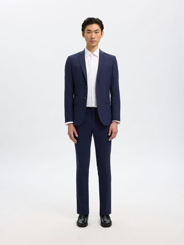 Selected Homme Male Hose Gewebter Wollgemisch, 40 Navy Blazer