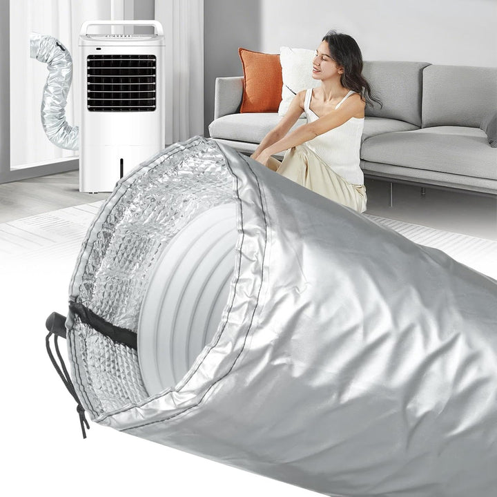 Klimaanlagen-Schlauchabdeckung, 17.5x150cm, Oxford Aluminiumfolie, Tragbare AC Schlauch Isolierung W