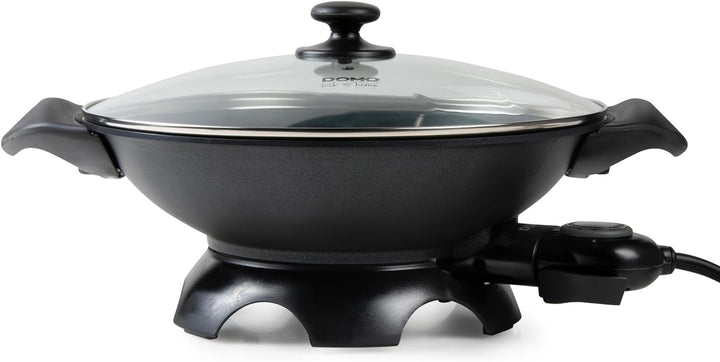 Domo DO-8708W DO8708W elektrischer Wok, Aluguss, 5 liters