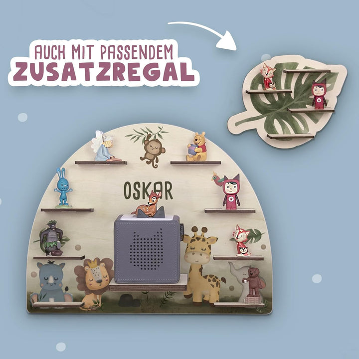 hellomini Personalisiertes Toniebox Regal für Toniebox 1 & Toniebox 2 - Tonie Regal Kinder mit Wunsc