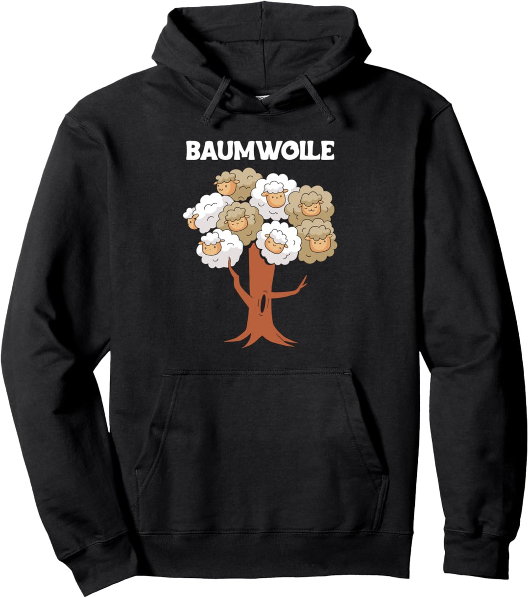 Baumwolle Schaf Wortspiel viele Schafe auf Baum süsse Schafe Pullover Hoodie