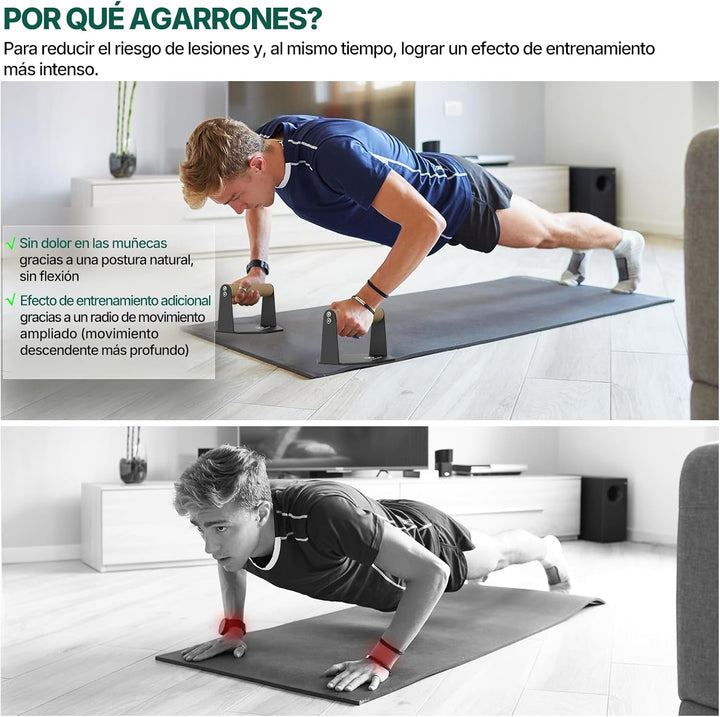 MonkeyTail Liegestützgriffe – Home Gym Ausrüstung für Push-Ups & Armmuskeltraining – Schaumgriff (Sc