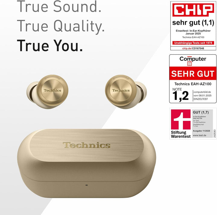 Technics EAH-AZ100E-N Kabellose Kopfhörer mit Geräuschunterdrückung, Bluetooth, Multipoint, Voice Fo