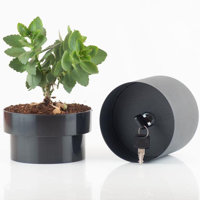 Castell Deco - Safe in Form eines Blumentopfs, Tarnung mit Schlüssel, 3 Farben, getarnter Safe, geld