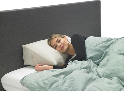XDREAM Bettsitzkissen, Keilkissen für Bett und Sofa beige | Stabiles Rückenkissen und Lendenkissen m