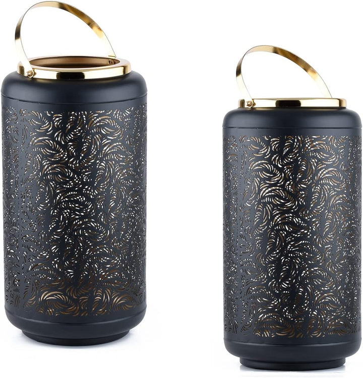 Marrakesch orientalische Laterne Windlicht 38cm | Laternen für Draussen Caja gross als Dekoration Wi