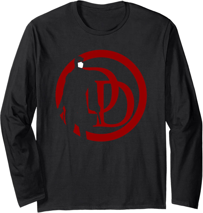 Marvel Daredevil Silhouette Within Logo Langarmshirt