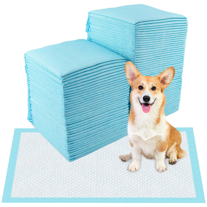 Trainingspads für Hunde,100 Stück PIPI Matten für Hunde, 33 x 45cm Welpen Unterlagen Hygieneunterlag