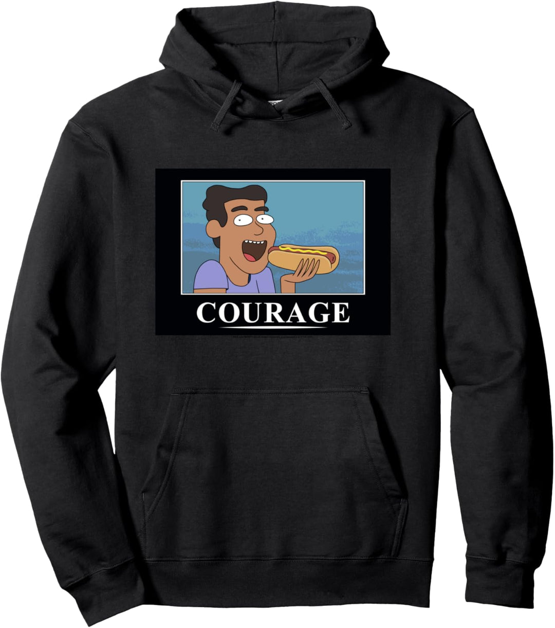 Rick and Morty Courage Poster Pullover Hoodie