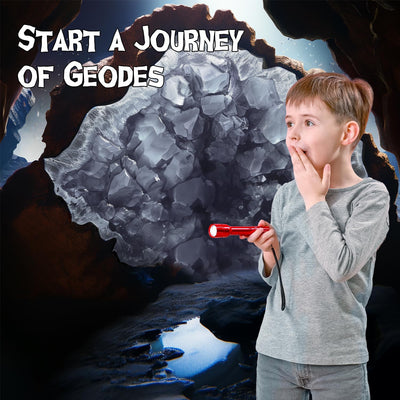 Geoden Zum Aufbrechen Set Kinder - Mit 10 Gross Geoden Steine - Experimentierkästen für Kinder 5 6 7