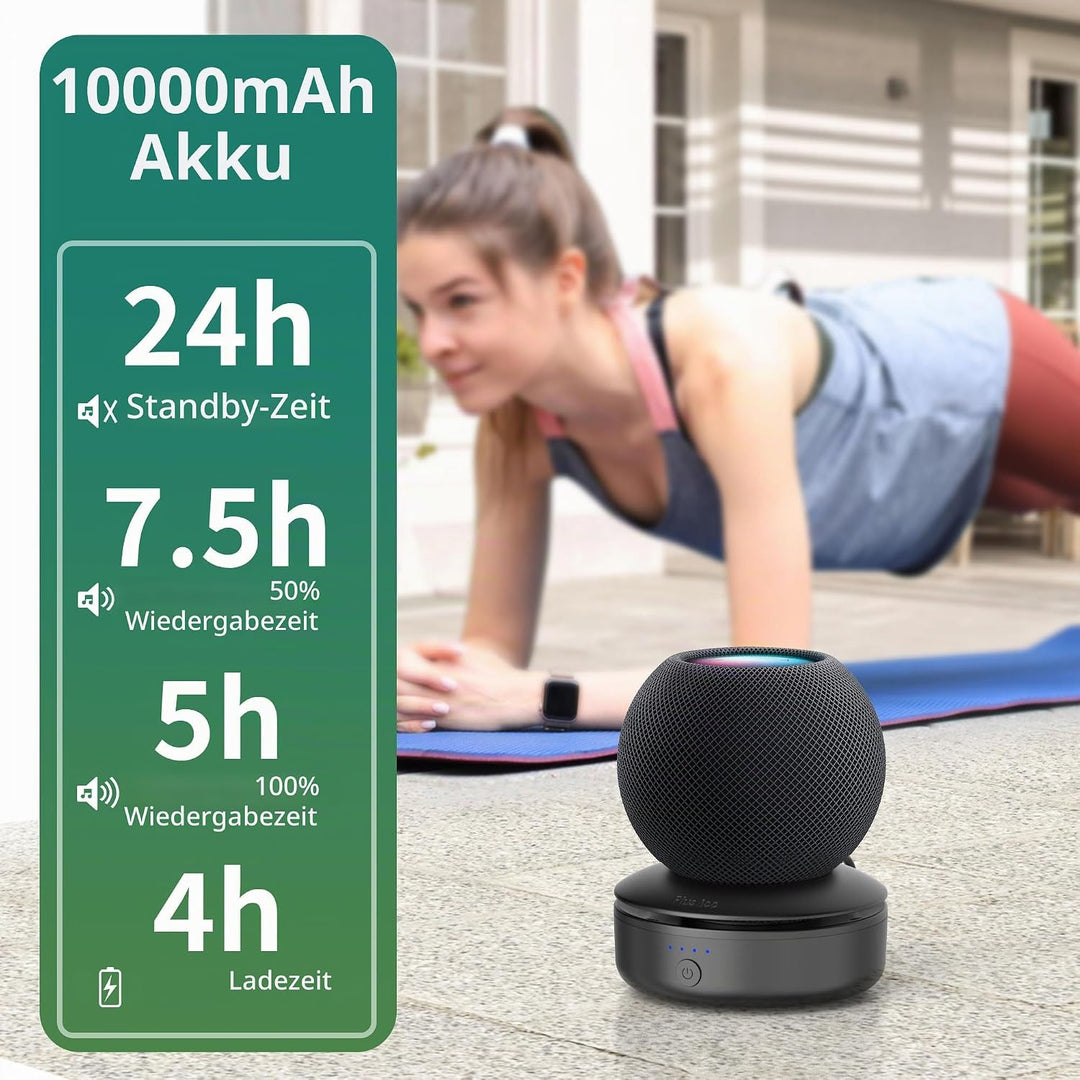 PlusAcc Akku Kompatibel mit HomePod Mini - Tragbare Ladestation Batterie Ständer Home Pod Mini Zubeh